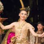 Performing a traditional dance wearing Thai costumes, Chiang Mai, Kingdom of Thailand, Indochina, South East Asia.