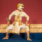 Performing the monkey dance, a popular Cambodian dance, The National Museum, Phnom Penh, Kingdom of Cambodia, Indochina, South East Asia.