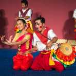 Performing a popular Cambodian dance, The National Museum, Phnom Penh, Kingdom of Cambodia, Indochina, South East Asia.