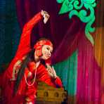 Traditional Burmese popular dances  at Mintha Theater in Mandalay, Myanmar, Burma, Indochina, South East Asia.