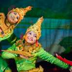 Traditional Burmese popular dances  at Mintha Theater in Mandalay, Myanmar, Burma, Indochina, South East Asia.