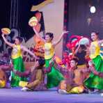 Folkloristic dances for 2014 lunar New Year Tet celebration, Hoi An, Quang Nam Province, Viet Nam, Indochina, South East Asia.