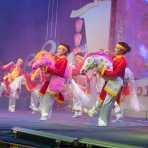 Folkloristic dances for 2014 lunar New Year Tet celebration, Hoi An, Quang Nam Province, Viet Nam, Indochina, South East Asia.