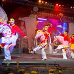 Folkloristic dances for 2014 lunar New Year Tet celebration, Hoi An, Quang Nam Province, Viet Nam, Indochina, South East Asia.