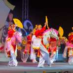 Folkloristic dances for 2014 lunar New Year Tet celebration, Hoi An, Quang Nam Province, Viet Nam, Indochina, South East Asia.