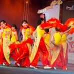 Folkloristic dances for 2014 lunar New Year Tet celebration, Hoi An, Quang Nam Province, Viet Nam, Indochina, South East Asia.