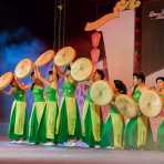 Folkloristic dances for 2014 lunar New Year Tet celebration, Hoi An, Quang Nam Province, Viet Nam, Indochina, South East Asia.