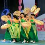 Folkloristic dances for 2014 lunar New Year Tet celebration, Hoi An, Quang Nam Province, Viet Nam, Indochina, South East Asia.