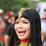 Vietnamese artist, dressed as Cleopatra during the Hue Festival 2014, Thua ThienâHue Province, Viet Nam, Indochina, South East Asia.
