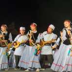 Dancers group from Myanmar wearing traditional costume performing at the Hue Festival 2014, Thua ThienâHue Province, Viet Nam, Indochina, South East Asia.