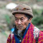 Old man from the countryside, Kingdom of Bhutan, Asia