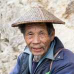 Old man from the countryside, Kingdom of Bhutan, Asia