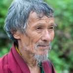 Old man from the countryside, Kingdom of Bhutan, Asia