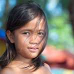 A beautiful young little girl from Sihanoukville, Kampong Saom province. Kingdom of Cambodia, Indochina, South East Asia