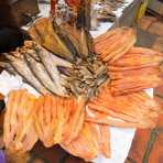 Dry fishes for sale at the market in Phnom Penh; Kingdom of Cambodia, Indochina, South East Asia.