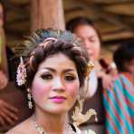 The bride at the wedding cerimony in rural Cambodia, wearing the traditional costume. Kingdom of cambodia, Indochina, South East Asia