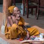 An old Buddhist monk from the remote village of Zhang Lang, Menghai County, Yunnan Province, China, Asia. Nikon D4, 24-120mm, f/4.0, VR