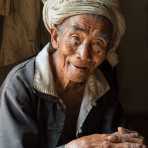 An old man from the Bulang ethnic minority people. Zhang Lang village, Meng Hai County, Yunnan Province, China, Asia. Nikon D4, 24-120mm, f/4.0, VR