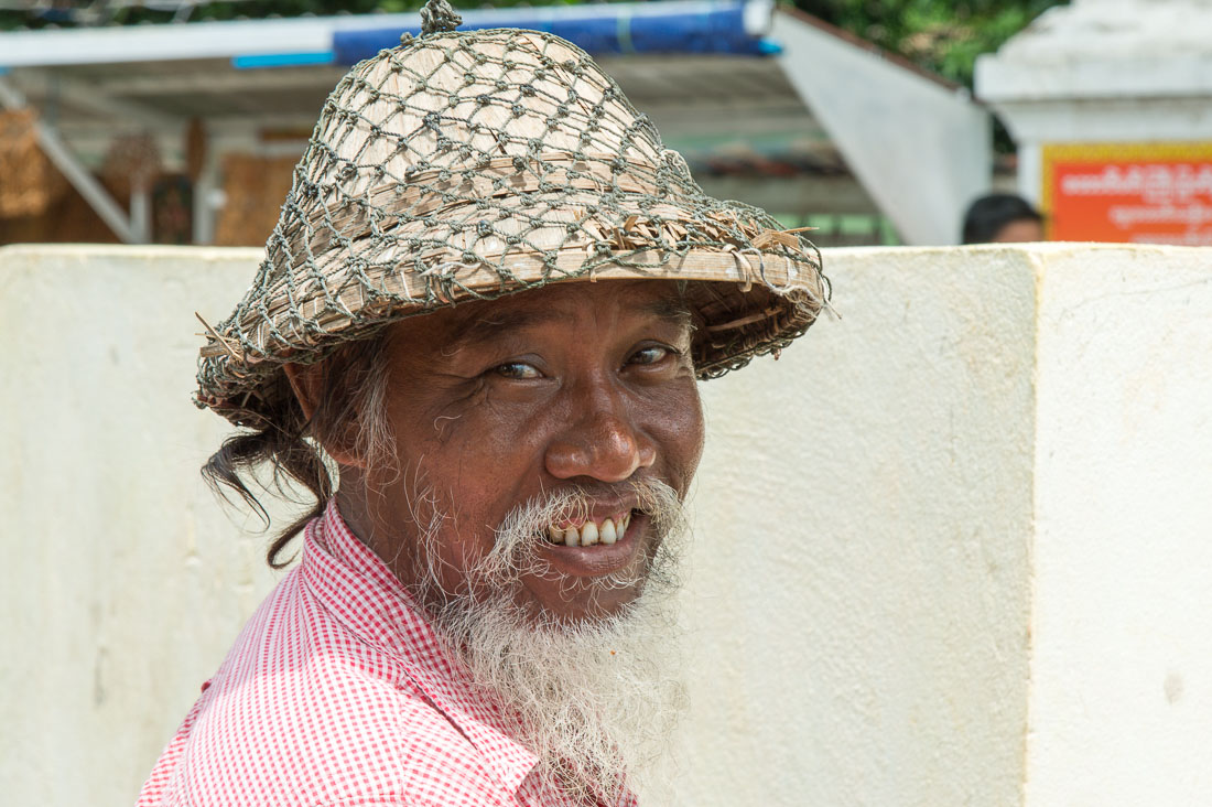 Burmese fisherman at the U pain teak bridge in Amarapura, Mandalay Province, Myanmar, Indochina, South East Asia.