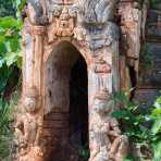 Particular of stupa from the 12 century at Shweindein pagoda, Inle lake, Shan State, Myanmar, Indochina, South East Asua