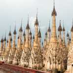 More than 2,000 stupas from 12th century at Kakku, Shan State, Myanmar, Indochina, South East Asia.