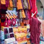 Buddhist monks doing some shopping at a specialized store, Yangon, Myanmar, Indochina, South East Asia.