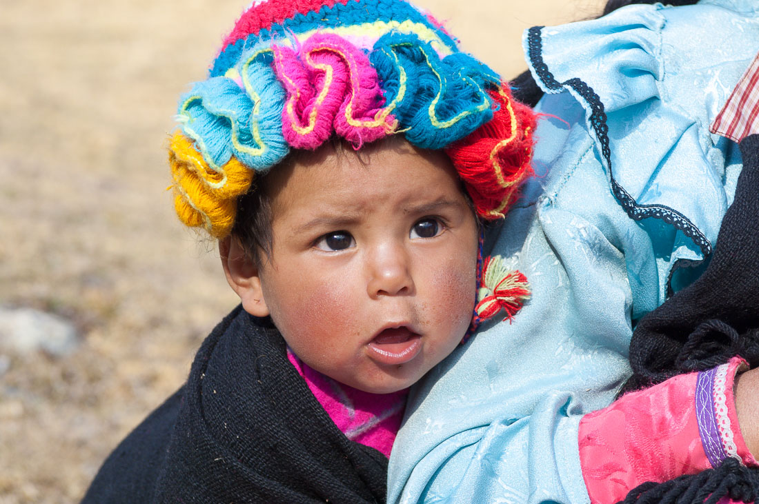 Child from the high elevation of the Cordillera Blanca, Peru, South America