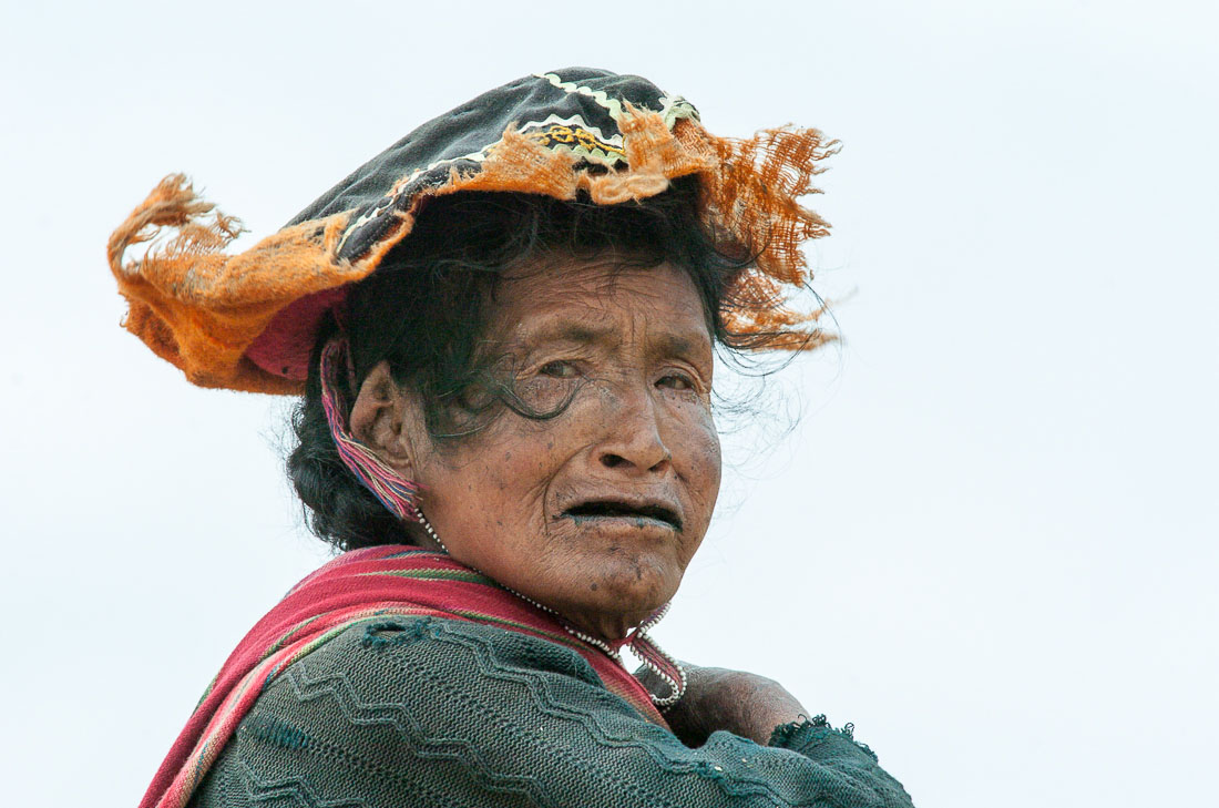 Woman wearing a  traditional costume, Peru, South America