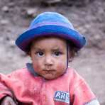 Child from the high elevation of the Cordillera Blanca, Peru, South America