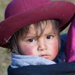 Child from the high elevation of the Cordillera Blanca, Peru, South America