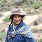 Old woman from the Andes, Cordillera Blanca, Peru, South America