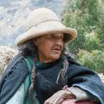 Old woman from the Andes, Cordillera Blanca, Peru, South America