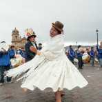 Popular celebration for the religious festivity of the Virgen de la Navidad, Cusco, Peru, South America