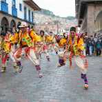 Popular celebration for the religious festivity of the Virgen de la Navidad, Cusco, Peru, South America