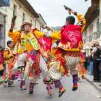 Popular celebration for the religious festivity of the Virgen de la Navidad, Cusco, Peru, South America