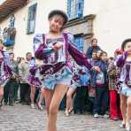 Popular celebration for the religious festivity of the Virgen de la Navidad, Cusco, Peru, South America