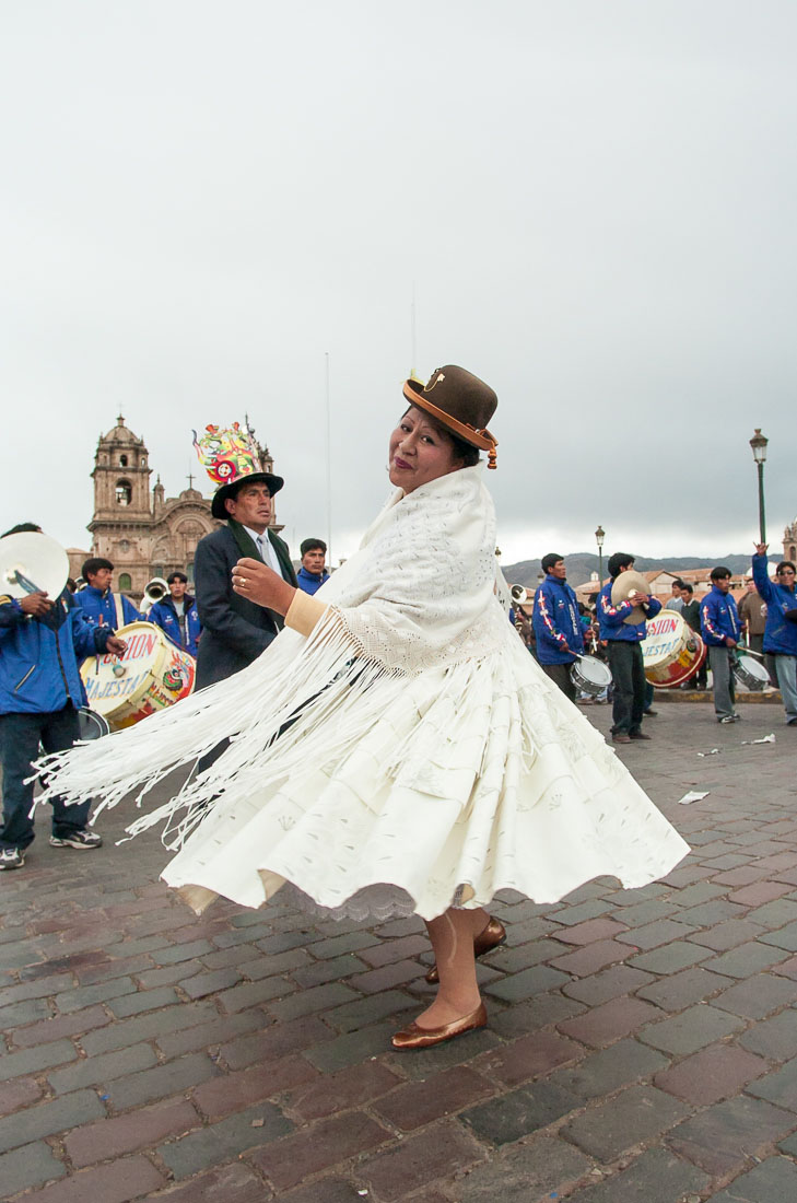 Popular celebration for the religious festivity of the Virgen de la Navidad, Cusco, Peru, South America