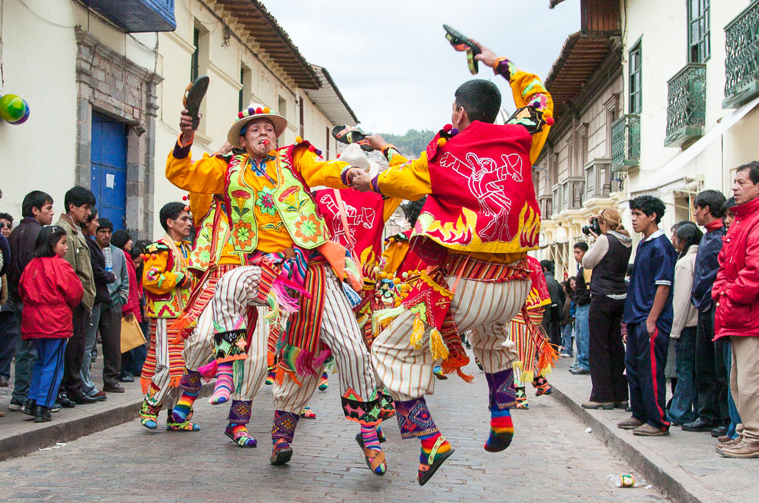 Popular celebration for the religious festivity of the Virgen de la Navidad, Cusco, Peru, South America
