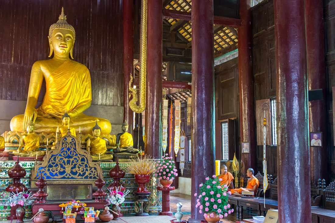 Inside What Phan Tao, Chiang Mai, Kingdom of Thailand, Indochina, South East Asia