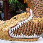 Naca sculpture at What Phan Tao, Chiang Mai, Kingdom of Thailand, Indochina, South East Asia