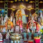 Inside a Chinese Buddhist temple in Phuket, Kingdom of Thailand, Indochina, South East Asia