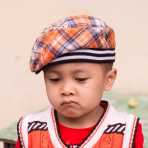 A very serious little boy.  Viet Nam, Indochina, South East Asia.