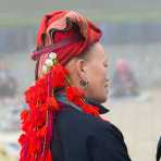 Woman from the Red Dao people ethnic minority, wearing traditional costume, Sapa, Lao Cai province. Viet Nam, Indochina, South East Asia.